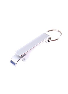Portable Aluminum Beer Bottle Opener Key Chain Silver