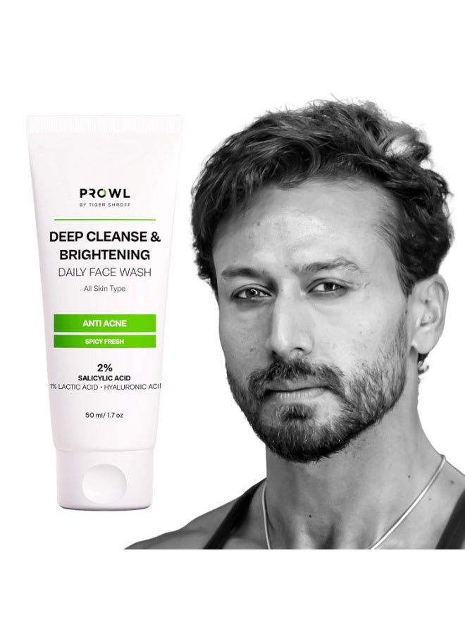 PROWL by Tiger Shroff DEEP CLEANSE & BRIGHTENING DAILY Face Wash 50ML - Image 2