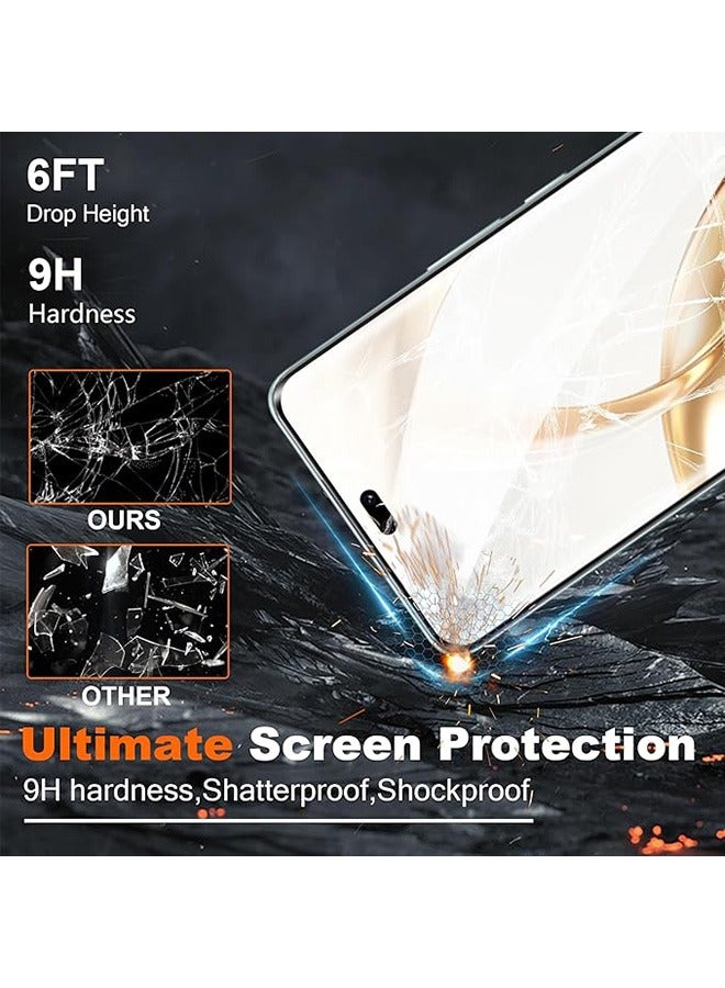 2 Pack Honor 200 Pro 5G Screen Protector, 9H Tempered Glass Screen Protector for Honor 200 Pro 5G, Premium 3D Curved Edge Guard Film，Case Friendly, Anti-Scratch Film (Edge Adhesive) - Image 3