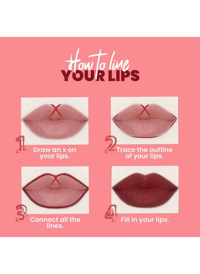 Mars Matte Lip Liner | One Swipe Smooth Application | Long Lasting Lip Pencil (1.4Gm) (02-Deep Dawn)  - Image 5