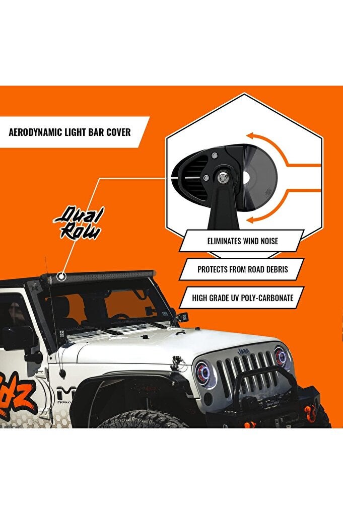 ريحني غطاء شريط الضوء من Aerolids لإزالة ضوضاء الرياح، 50"-52"، شفاف، صفين - Image 3