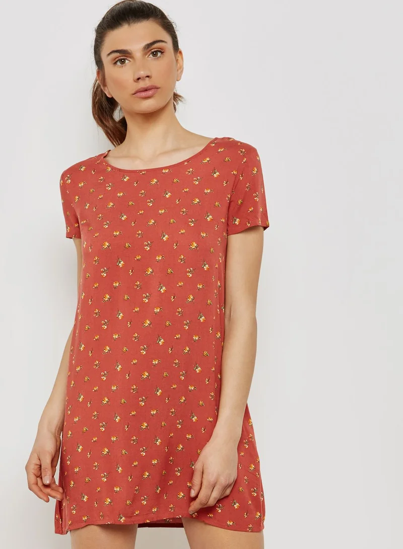FOREVER 21 Printed T-Shirt Dress