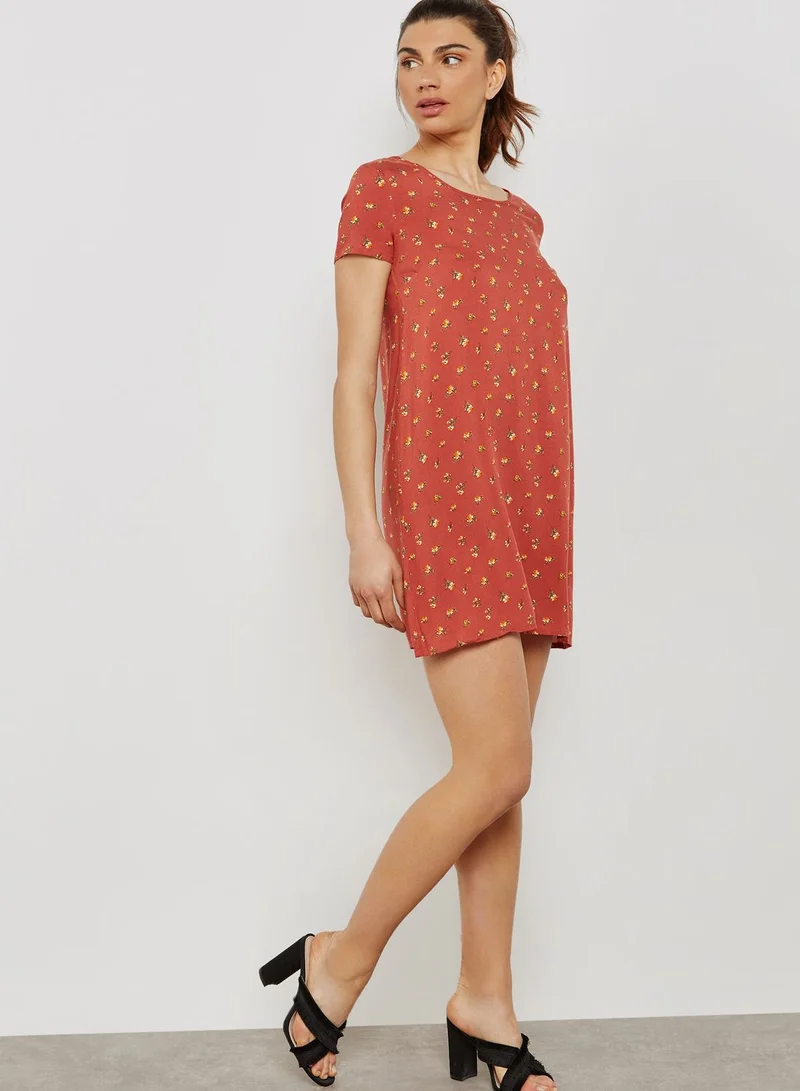 FOREVER 21 Printed T-Shirt Dress