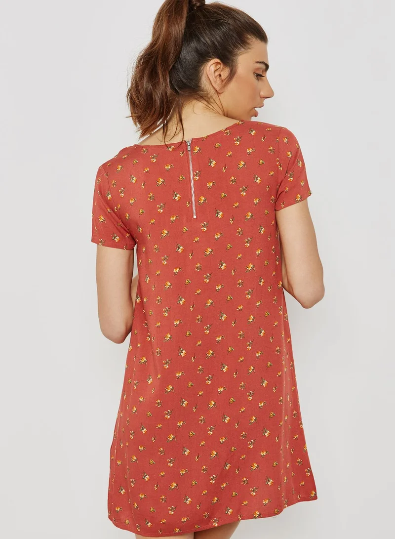 FOREVER 21 Printed T-Shirt Dress