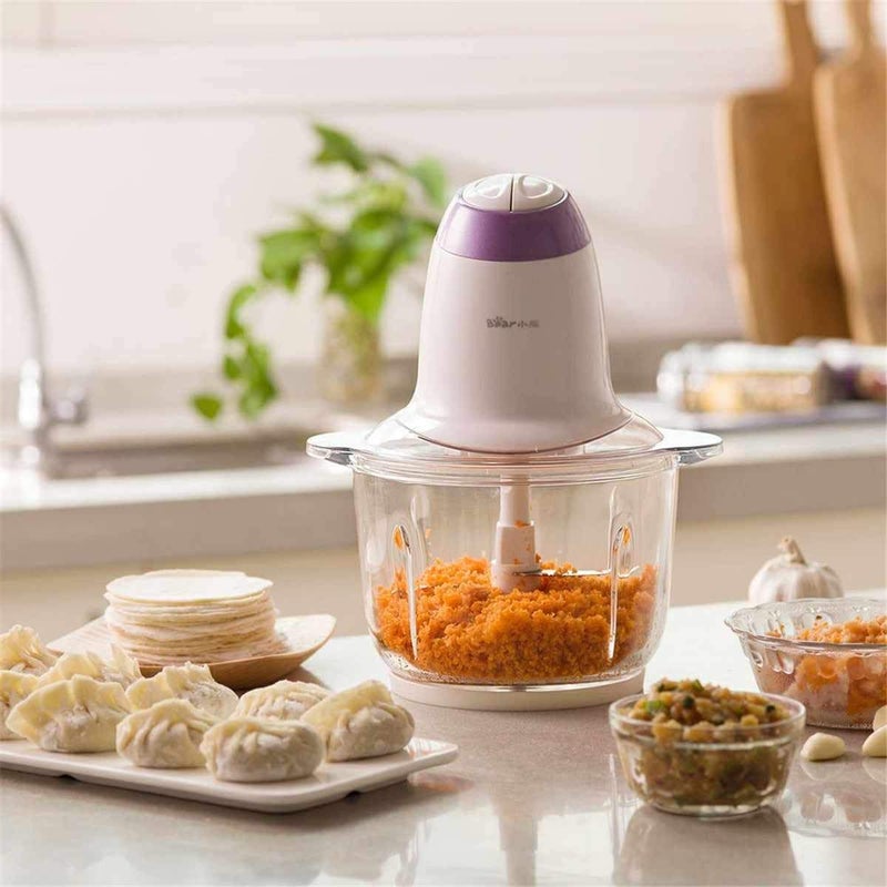 Baboies Meat Grinders Electric Food Processor Multipurpose Smart Kitchen Food Chopper Vegetable Fruit Cutter Onion Slicer Dicer Blender and Mincer Glass Bowl - Image 4