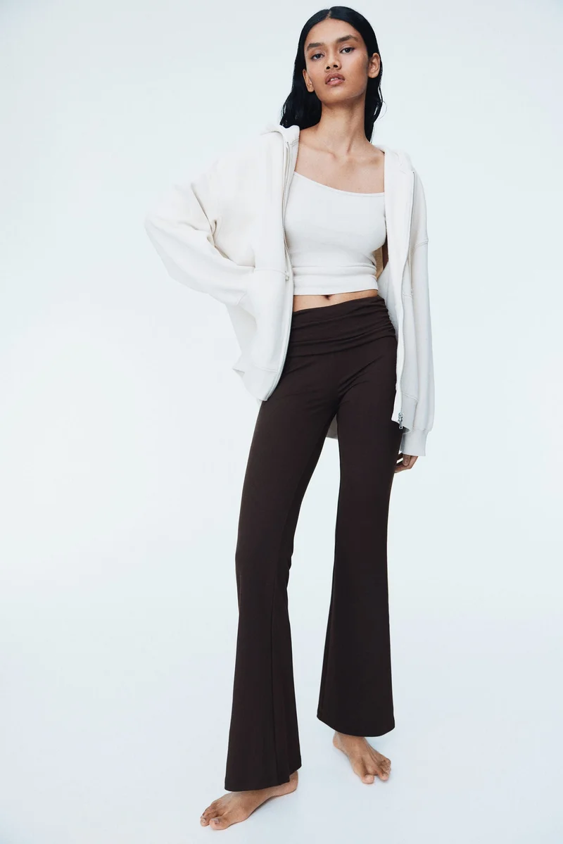 H&M Gathered microfibre yoga pants