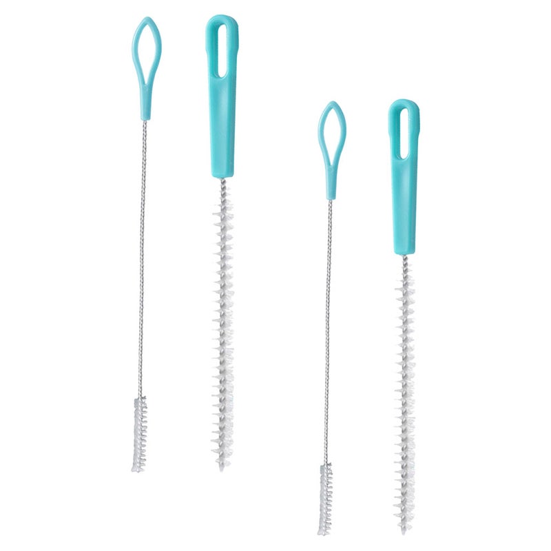 4Pcs Brush Tea Pot Spout Brush Root Hole Brush Cup Brush Extra Brush for Washing Glass Silicone Metal Tubes Brush Sewer Drain Brush - Image 5
