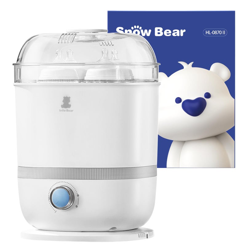 Snow Bear Baby Bottle Sterilizer and Dryer, 6-in-1 Electric Steam Bottle Sterilizer for Baby Bottle & Pacifiers, Breast Pump Parts, Large Capacity 13 Bottles, Fast Drying, Easy to Clean - Image 1