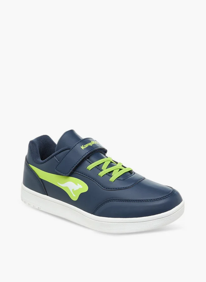 kangaROOS Women's Logo Print Sports Shoes with Hook and Loop Closure