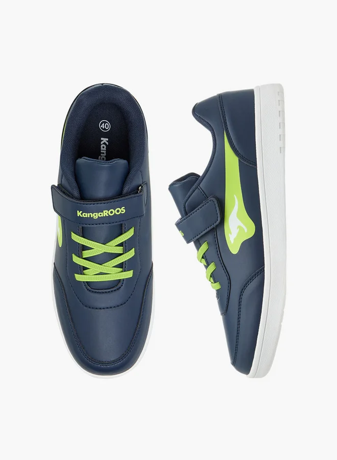 kangaROOS Women's Logo Print Sports Shoes with Hook and Loop Closure