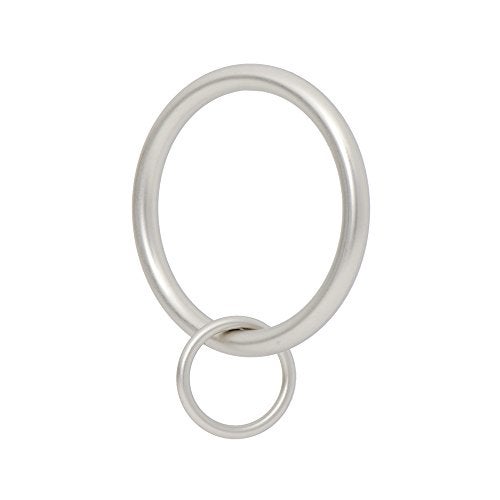 Ivilon Ivilon Drapery Eyelet Curtain Rings  17 Ring Loop for Hook Pins Set of 14  Satin Nickel 