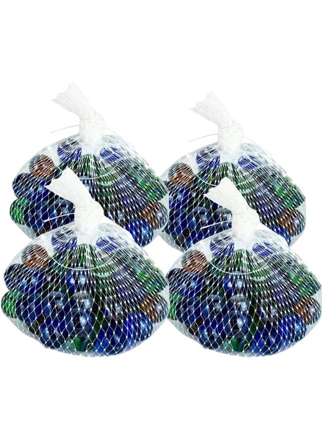 melfi 75 قطعة من الكرات الزجاجية البيضاء / الملونة - ألعاب ممتعة للأطفال - كرات رخامية دائرية - كرات قافزة - ألعاب متنوعة للزينة والحفلات والديكور المنزلي (شفاف، عبوة 4) - Image 1