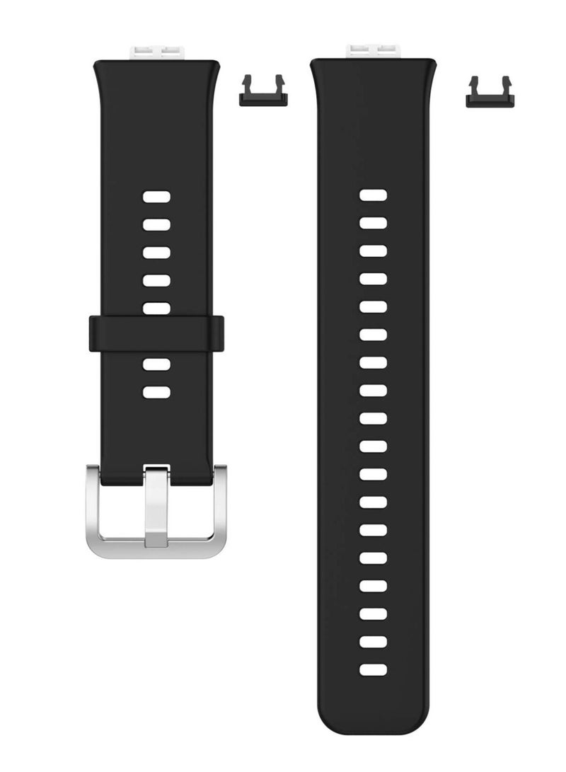 Huawei Watch Fit Replacement Wrist Band - Replacement Silicone Wrist Watch Band Strap for Huawei Watch Fit Black - Image 1