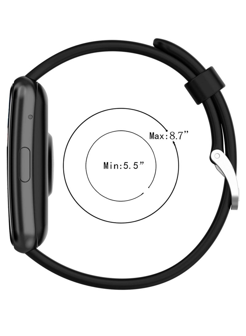 Huawei Watch Fit Replacement Wrist Band - Replacement Silicone Wrist Watch Band Strap for Huawei Watch Fit Black - Image 5