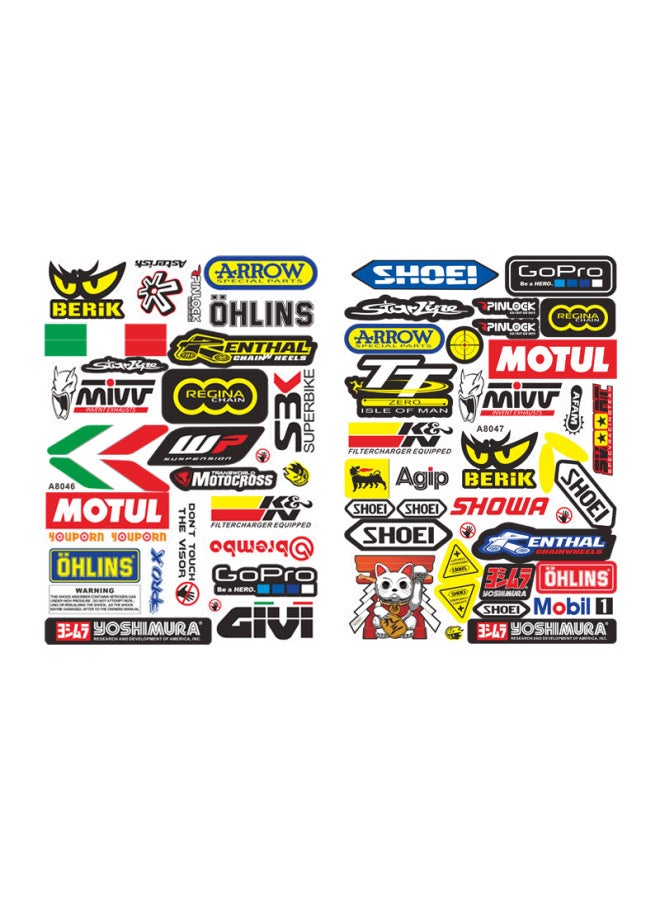 Motorcycle Stickers, Motorcycle Stickers, Scorpion Helmet Stickers, Waterproof And Sunscreen Electric Vehicle Reflective Decorative Decals-Color:2-pack Style One-Size:Default Item - Image 1