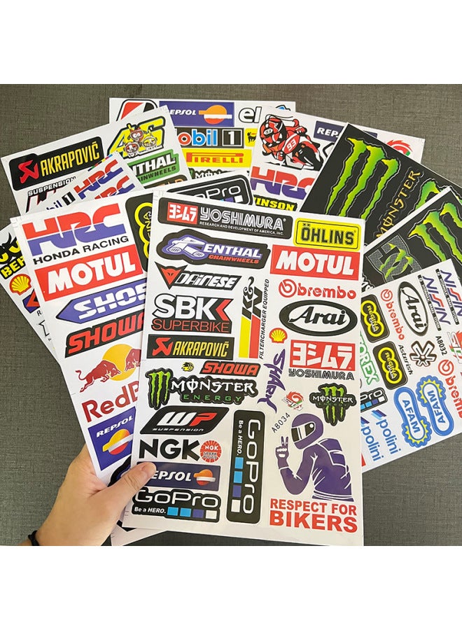 Motorcycle Stickers, Motorcycle Stickers, Scorpion Helmet Stickers, Waterproof And Sunscreen Electric Vehicle Reflective Decorative Decals-Color:2-pack Style One-Size:Default Item - Image 2