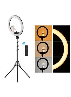 HQ HQ 18N Ring Light Kit with Tripod Stand and Accessories, 18 inches, 55 Watts, 3200K-6000K Adjustable Color Temperature, Phone Holder Included  - Image 3