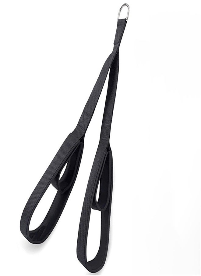 Generic - Tricep Rope Cable Attachment Two Lengths Built in One Pull Down Rope Triceps Extension Straps Gym Equipment Home Workout Handles for Resistance Bands - Image 1