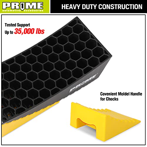 Prime 1 PR1ME Camper Leveler, 2 Pack RV Leveling Blocks, HDPE Curved Levelers,Include 2 Curved Levelers, 2 Chocks, 2 Anti-Slip Mats and Carrying Bag - Image 5