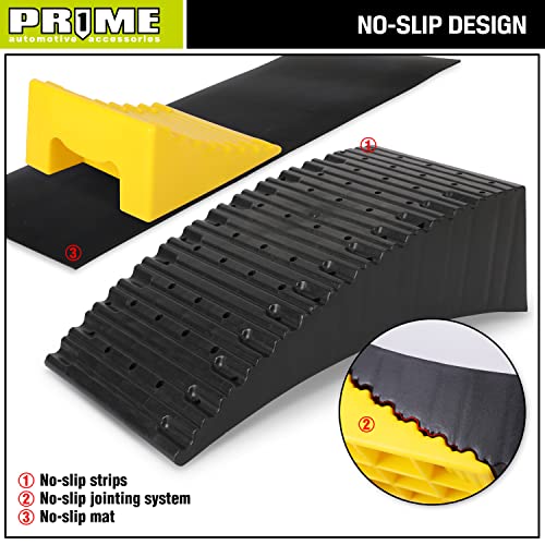 Prime 1 PR1ME Camper Leveler, 2 Pack RV Leveling Blocks, HDPE Curved Levelers,Include 2 Curved Levelers, 2 Chocks, 2 Anti-Slip Mats and Carrying Bag - Image 2