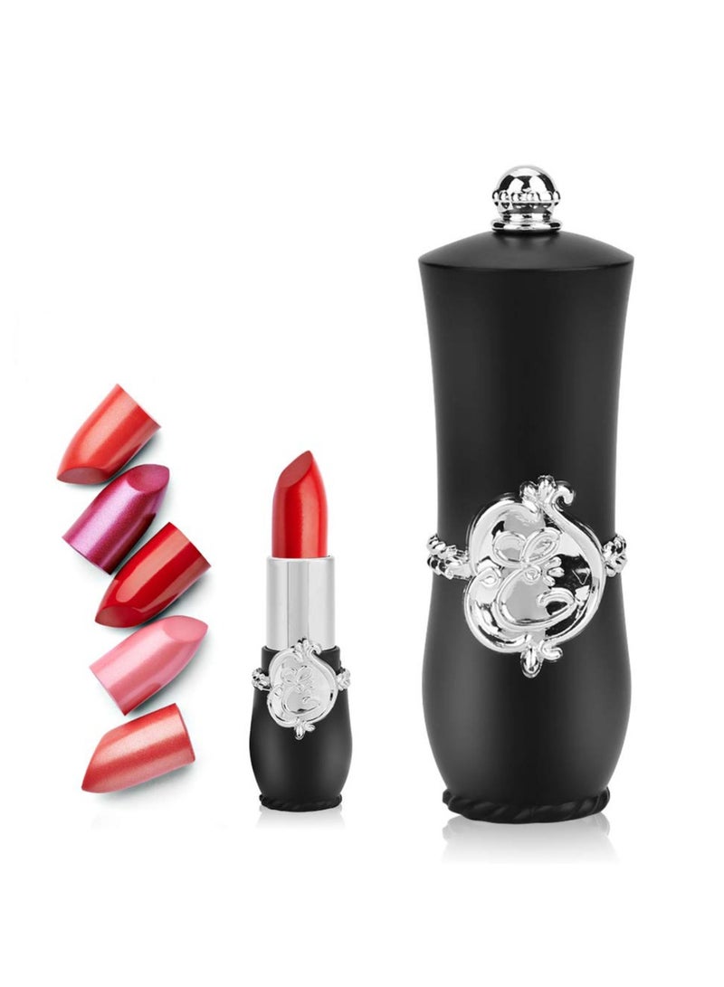 10 Pcs Black Royal Style Empty Lipstick Tubes, DIY Lip Balm Containers for Self-made Lipstick & Mold - Image 2