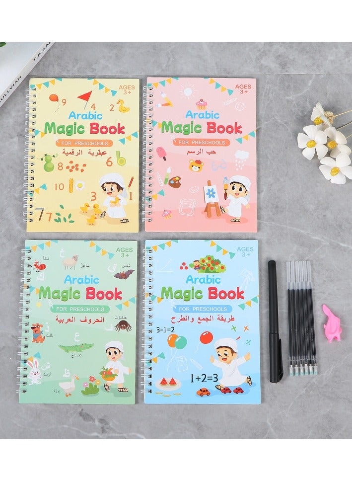 Magic Arabic version of the grooved calligraphy practice copybook for pen control training - Image 1