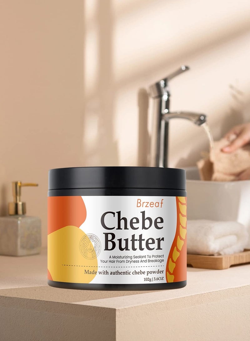 Brzeaf Vegan Chebe Butter for Hair Growth With Rosemary Oil 3.6 Oz [All-Natural Ingredients, Moisturizing, Thickening, for All Hair Types, Deep Conditioning] - Image 5