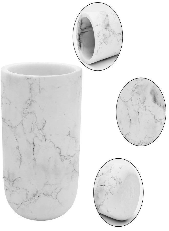 Cerpourt Toothbrush Holder Polyresin Toothbrush Organizer,Marble Style Bathroom Accessories,Toothpaste Holder Makeup Brushes Cup Razors Holder for Bathroom Vanity Countertop,Ideal for Home,Hotel - Image 4