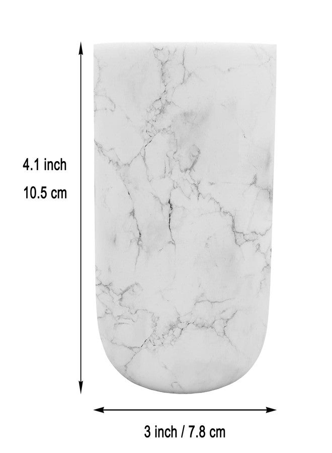 Cerpourt Toothbrush Holder Polyresin Toothbrush Organizer,Marble Style Bathroom Accessories,Toothpaste Holder Makeup Brushes Cup Razors Holder for Bathroom Vanity Countertop,Ideal for Home,Hotel - Image 3