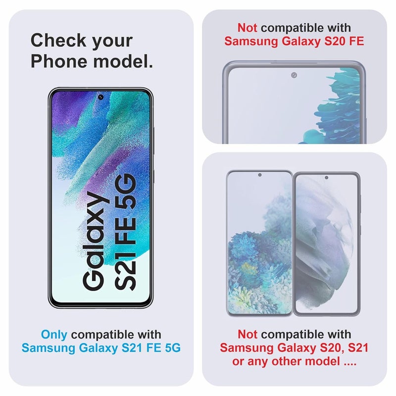 Skyddshield Military-Grade Gorilla Tempered Glass For Samsung Galaxy S21 Fe (6.4 Inch) With Installation Kit | Edge to Edge Coverage | Black - Image 2