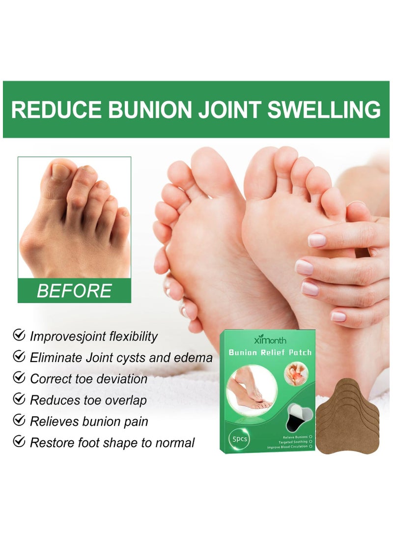Excefore Feetin Bunion Relief Fit Patch, Strong Joints Anti Bunion Patch, Bunion Relief, Toe Spacers for Foot Pain Relief from Rubbing & Pressure, Green, 3 Box - Image 5