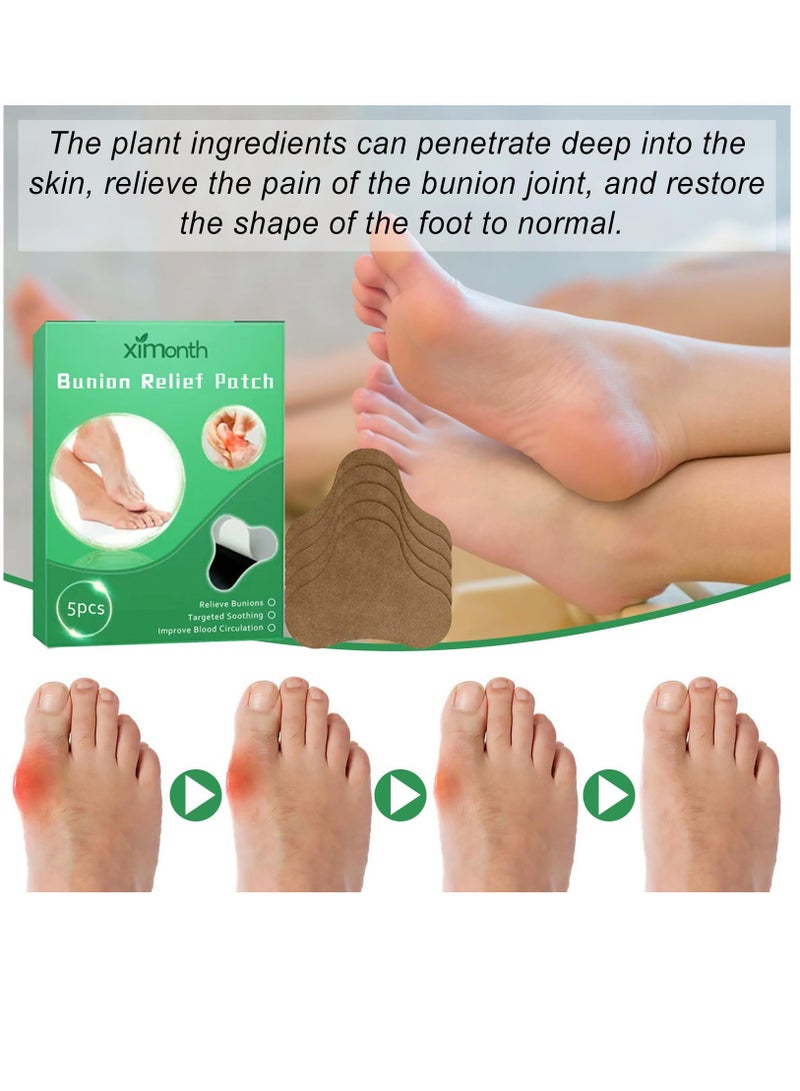 Excefore Feetin Bunion Relief Fit Patch, Strong Joints Anti Bunion Patch, Bunion Relief, Toe Spacers for Foot Pain Relief from Rubbing & Pressure, Green, 3 Box - Image 4