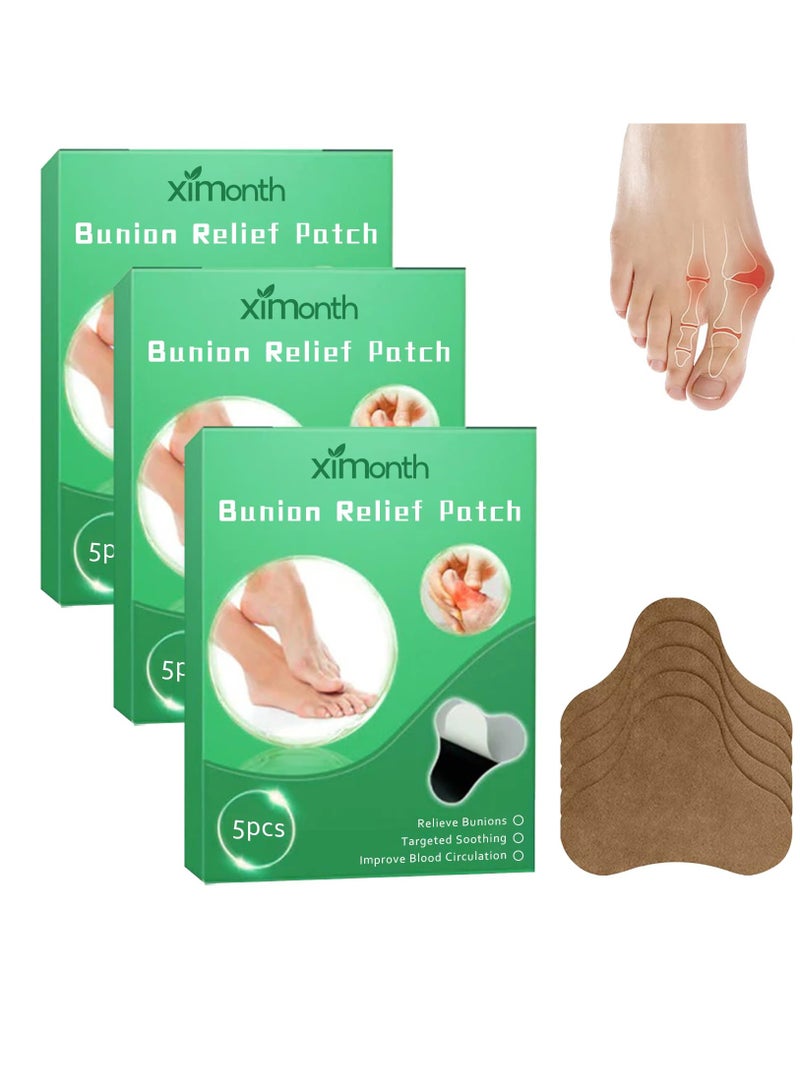 Excefore Feetin Bunion Relief Fit Patch, Strong Joints Anti Bunion Patch, Bunion Relief, Toe Spacers for Foot Pain Relief from Rubbing & Pressure, Green, 3 Box - Image 1