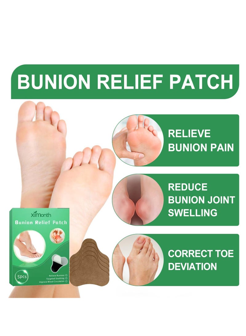 Excefore Feetin Bunion Relief Fit Patch, Strong Joints Anti Bunion Patch, Bunion Relief, Toe Spacers for Foot Pain Relief from Rubbing & Pressure, Green, 3 Box - Image 3
