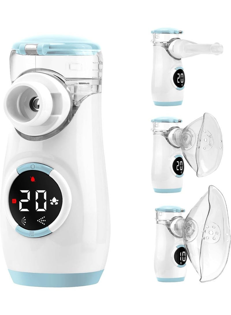 Advanced Mesh Nebuliser - Digital Display & Automatic Cleaning - Practical Sinus Inhaler for Adults, Kids & Travel Use - Image 1