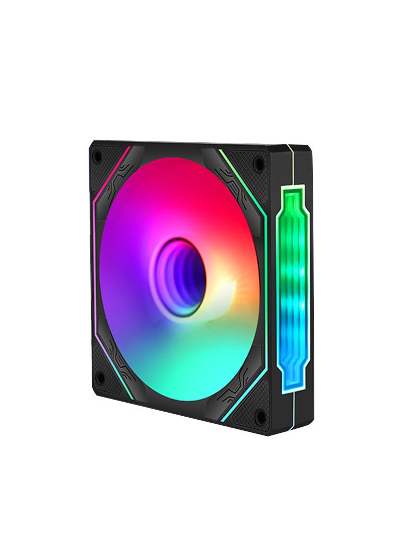 Generic - Prism4Pro Building Blocks Sync PWM Smart Temperature Control ARGB Fan Black (reverse leaf) - Image 1
