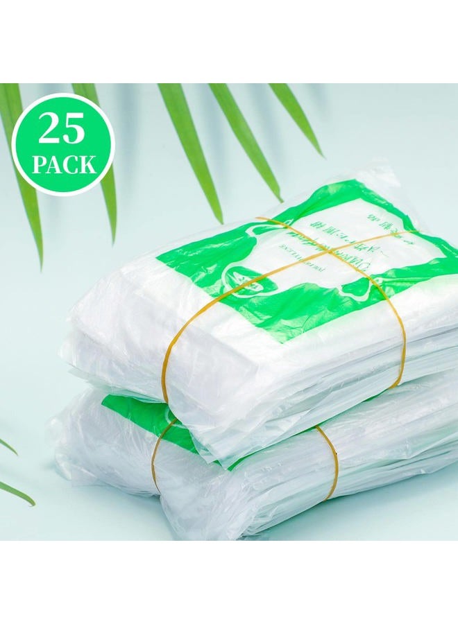 Satinior 25 Pieces Disposable Aprons Plastic Aprons for Kids Waterproof Oil Proof Small Clear Polythene Children Cooking Apron for Painting Cooking Eating Teaching DIY Craft Picnic - Image 3