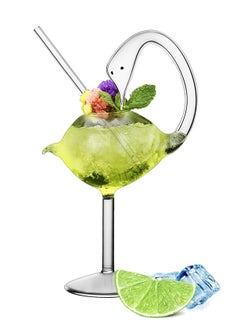 SYOSI 1 Set Cocktail Wine Glass 6oz/175ml Unique Champagne Coupe Glass Swan Shape Martini Goblet Cups  - Image 1