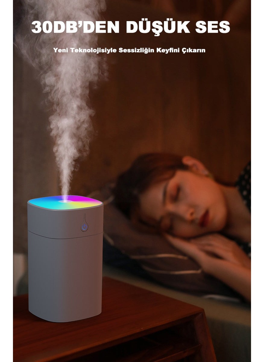 400 ml Ultrasonic Air Humidifier Ambient Humidifier Lighted Air Humidifier Steam Humidifier Steam Maker and Aroma Diffuser H2O Humidifier Room Humidifier Air Purifier