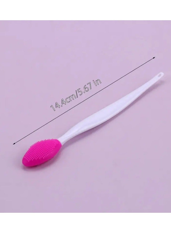 ORiTi 4 PCS Silicone Nose Brush Clean to Black Head Brush Double Sided Soft Exfoliating Brush DIY Facial Skin Care Cleaning Rough Massage Tool - MIX COLOR - Image 4