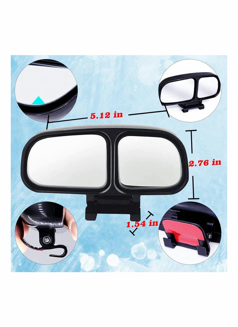 2 Pcs Blind Spot Mirrors, HD Glass Adjustable Rear View Mirror,Car Auxiliary Universal Wide Angle Mirrors Rear View Mirror Mirror Universal for Cars, Trucks, SUVs