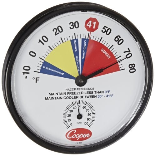 Cooper-Atkins 212-159-8 Bi-Metals HACCP Cooler/Freezer Thermometer, 10 to 80 degrees F Temperature Range - Image 5