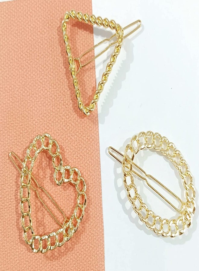 Kiyan 3 Pack Circle Flower Star Branch Pearl Metal Gold Hair Clips Hairpins Snap Barrettes Comb Claw Clamp Wedding Bridal Decorative Hair Styling Hair Accessories for Women Girls - Image 3