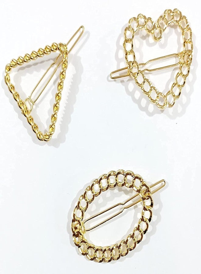 Kiyan 3 Pack Circle Flower Star Branch Pearl Metal Gold Hair Clips Hairpins Snap Barrettes Comb Claw Clamp Wedding Bridal Decorative Hair Styling Hair Accessories for Women Girls - Image 1