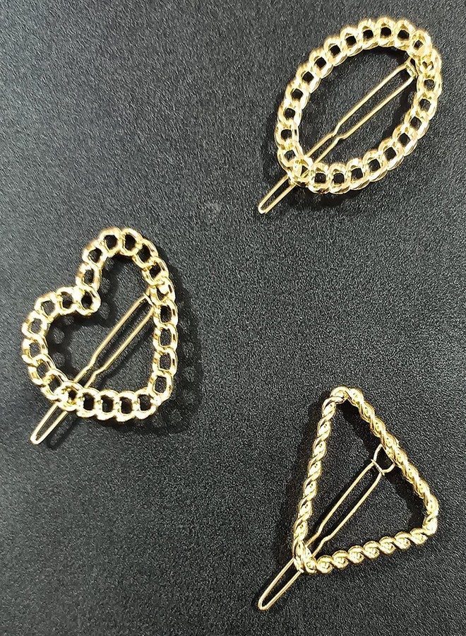 Kiyan 3 Pack Circle Flower Star Branch Pearl Metal Gold Hair Clips Hairpins Snap Barrettes Comb Claw Clamp Wedding Bridal Decorative Hair Styling Hair Accessories for Women Girls - Image 5