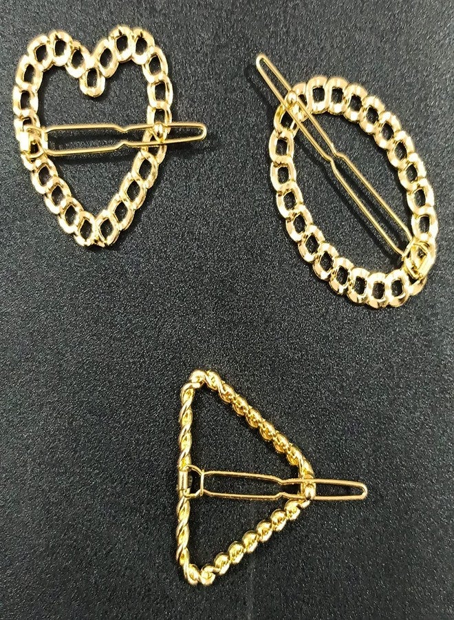 Kiyan 3 Pack Circle Flower Star Branch Pearl Metal Gold Hair Clips Hairpins Snap Barrettes Comb Claw Clamp Wedding Bridal Decorative Hair Styling Hair Accessories for Women Girls - Image 4