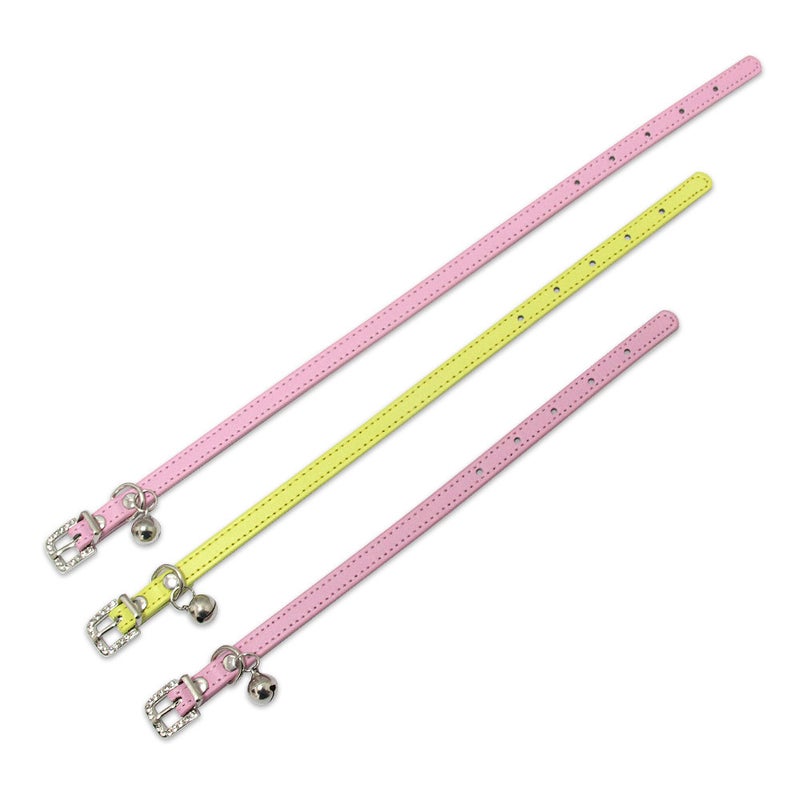 Carefully Selected Japanese Diamond Buckle Pet Collars For Small Size Dogss And Cats Decorative Leather Japanese Style Dog Collar Choice - Image 2