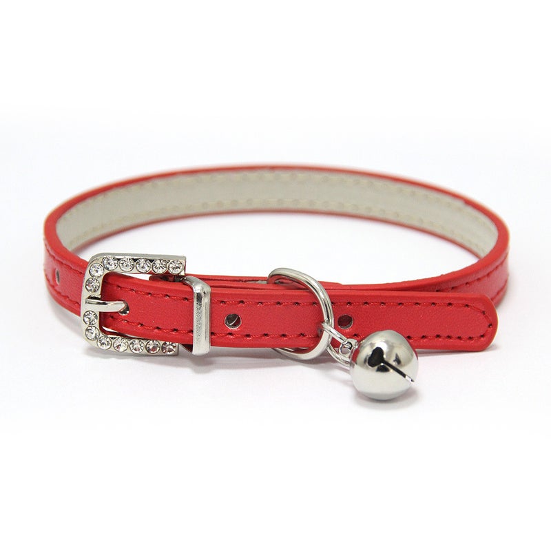 Carefully Selected Japanese Diamond Buckle Pet Collars For Small Size Dogss And Cats Decorative Leather Japanese Style Dog Collar Choice - Image 4