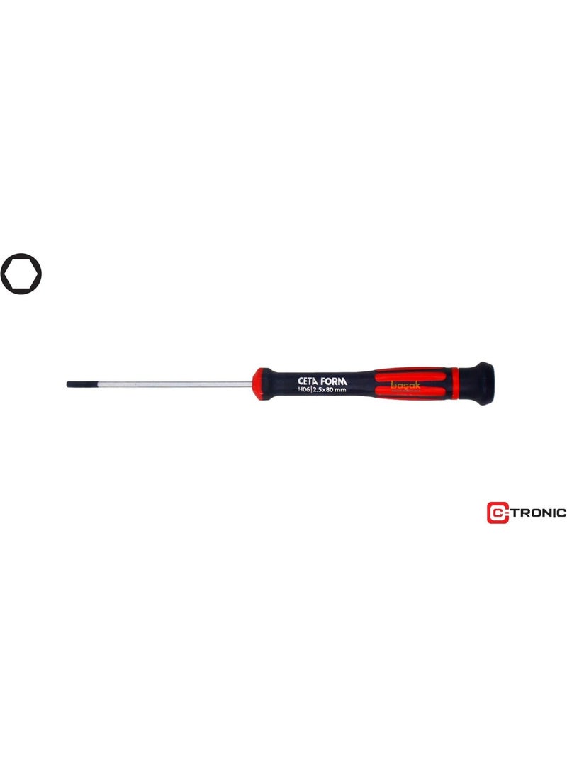 Ceta Form - 2.5X80 mm Allen Head Electronics Screwdriver H06-25-080 - Image 1