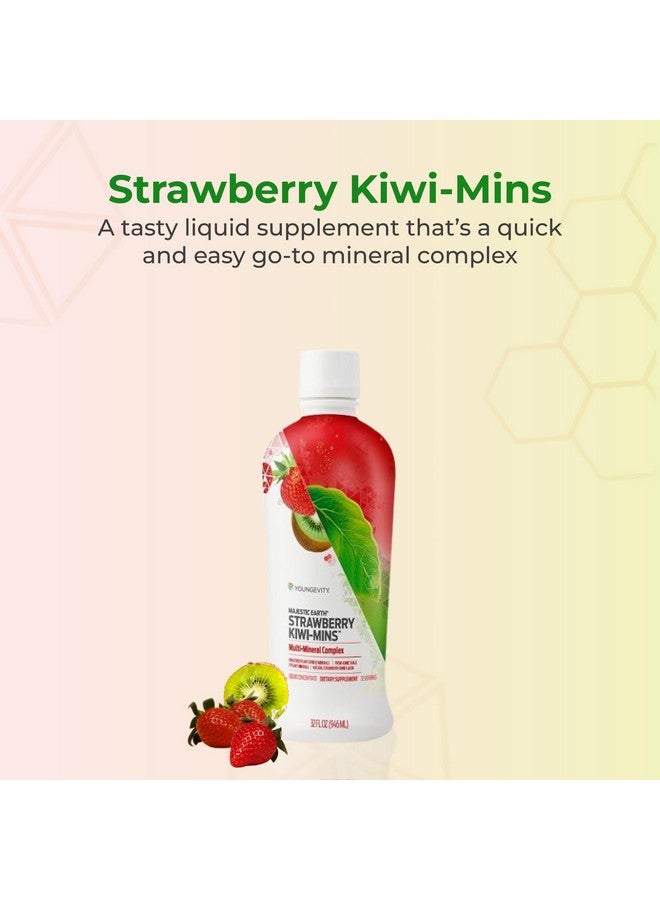 Youngevity Strawberry Kiwi-Mins Plant Derived Multi-Mineral Complex - Made from Humic Shale - Liquid Colloidal Form - Kid Friendly Taste - (32oz) - Image 2